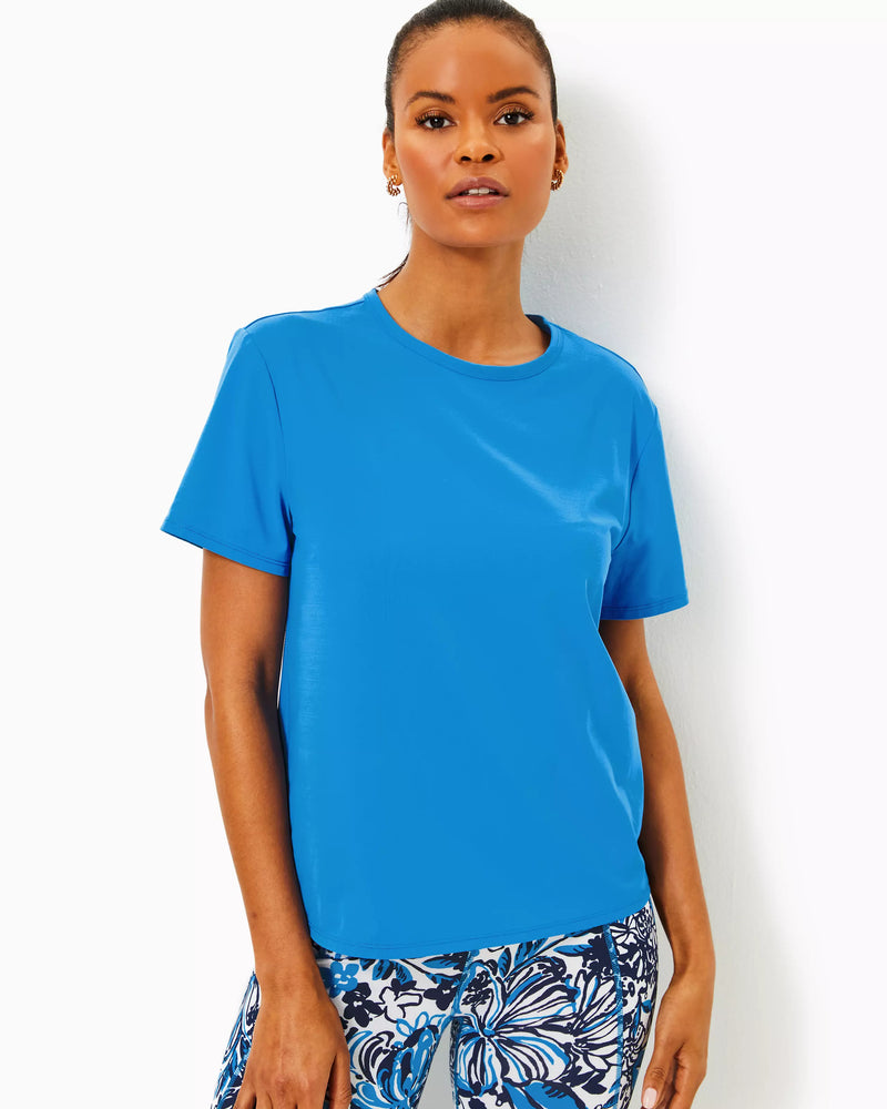 Lilly Pulitzer UPF 50+ Luxletic Rally Active Tee Morelle Blue