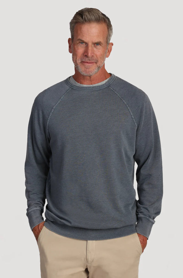 True Grit Bowery Fleece Modern Sweatshirt in Vintage Indigo