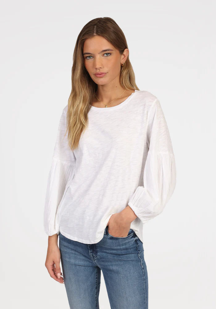 Anthem the Label Dylan Slub Sleeveless Top in White main image 1