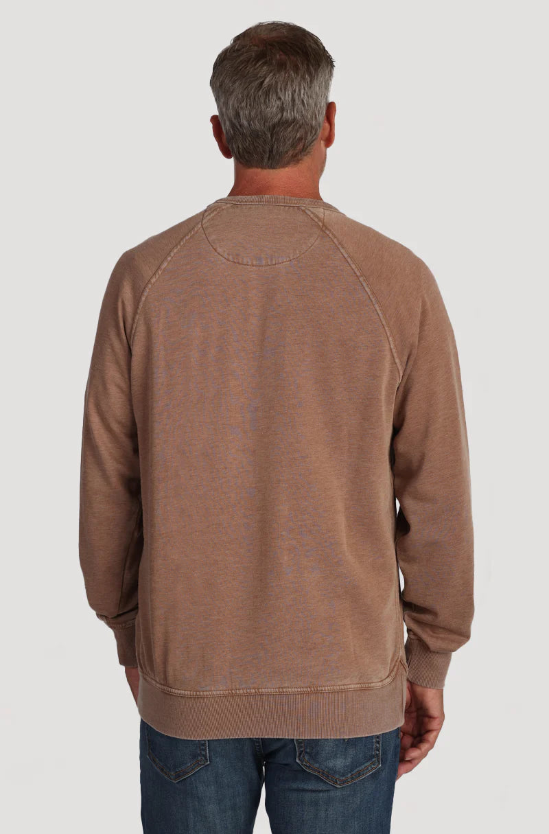 True Grit Bowery Fleece Modern Sweatshirt in Dark Rye