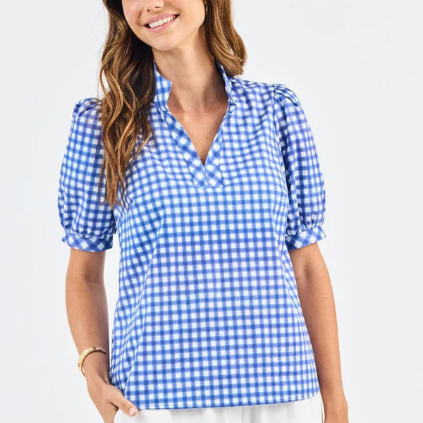 Mary Square Tricia Top Gingham Mix Navy – Dan's Southern Prep Mary Square Tricia Top Gingham Mix Navy – Dan's Southern Prep