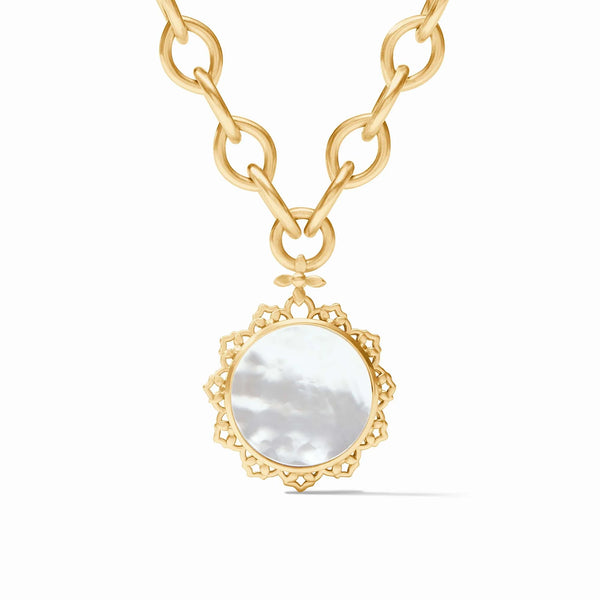 Julie Vos Helene Statement Necklace Mother of Pearl