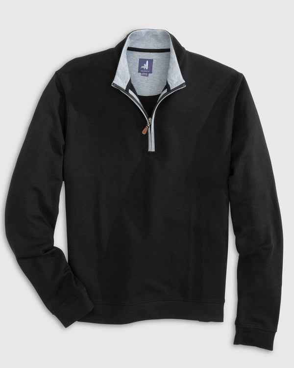 Johnnie-O Sully 1/4 Zip Pullover in Black