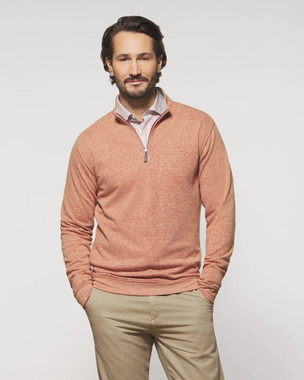 Johnnie-O Sully 1/4 Zip Pullover in Brick