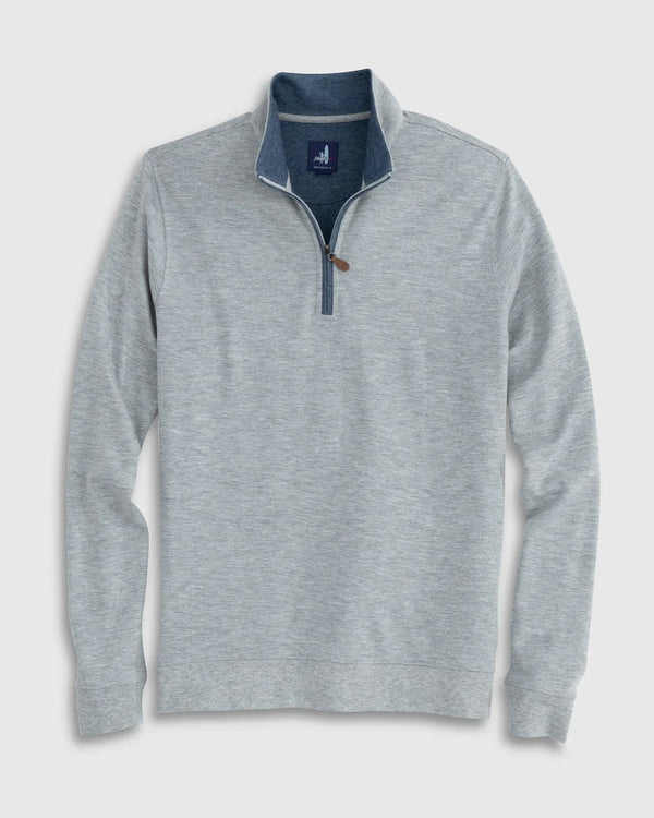 Johnnie-O Sully 1/4 Zip Pullover in Light Gray