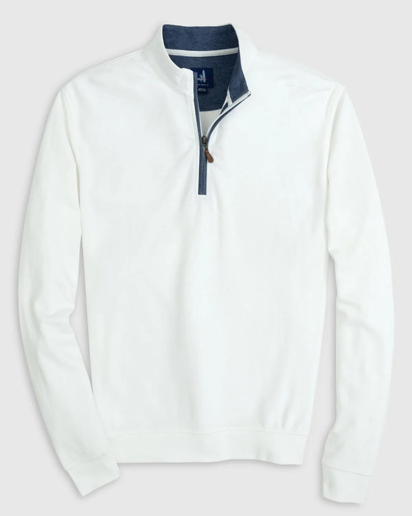 Johnnie-O Sully 1/4 Zip Pullover in White