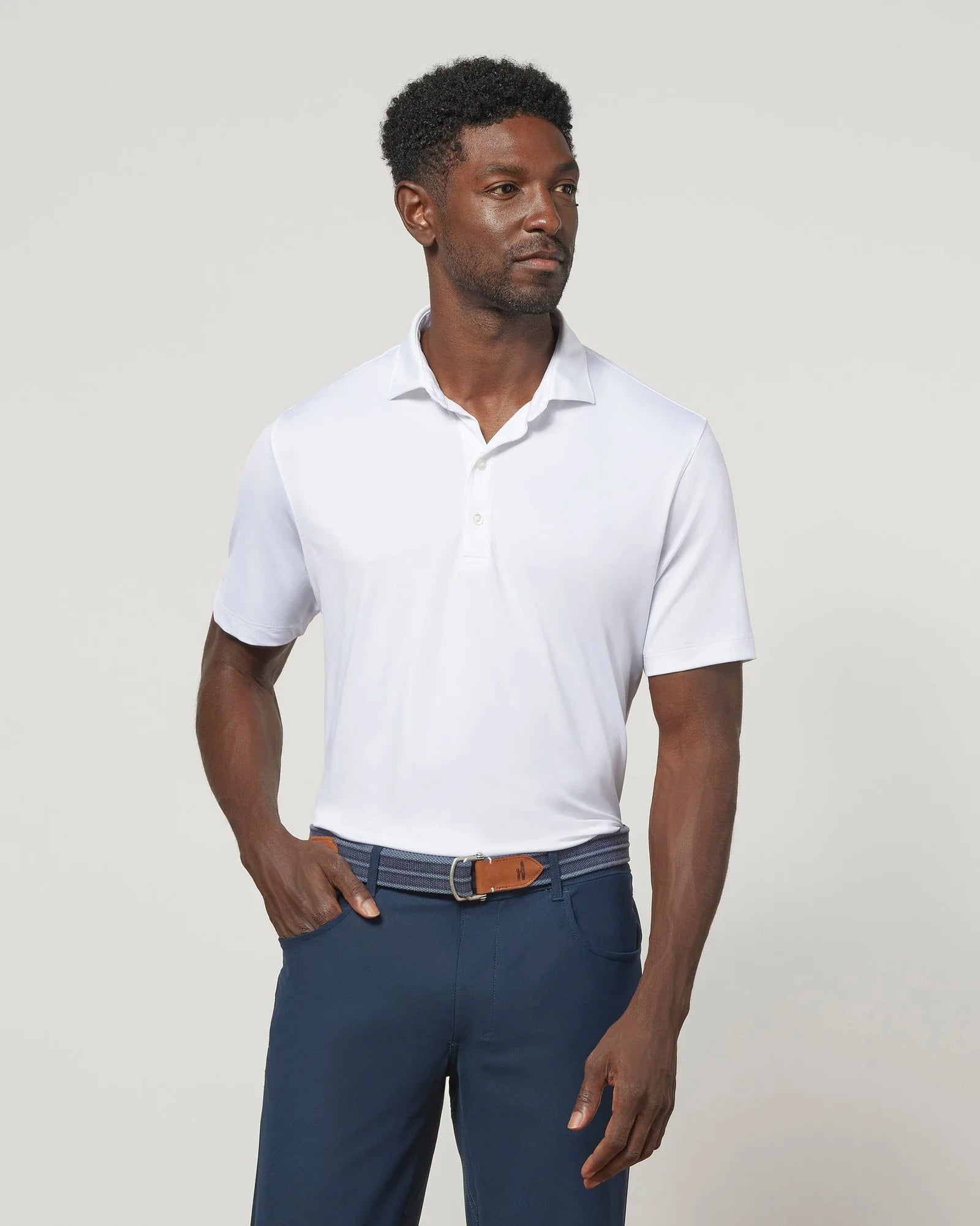 Johnnie-O Men's Birdie Performance Polo Shirt - Porto Pink main image 1
