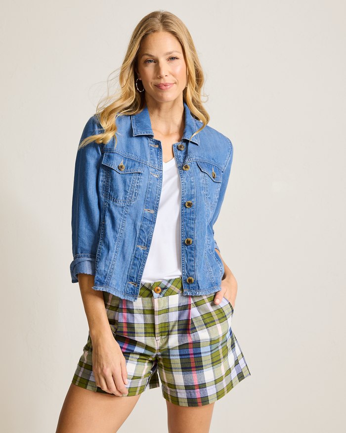 Chambray O'Lei Linen-Blend Utility Top