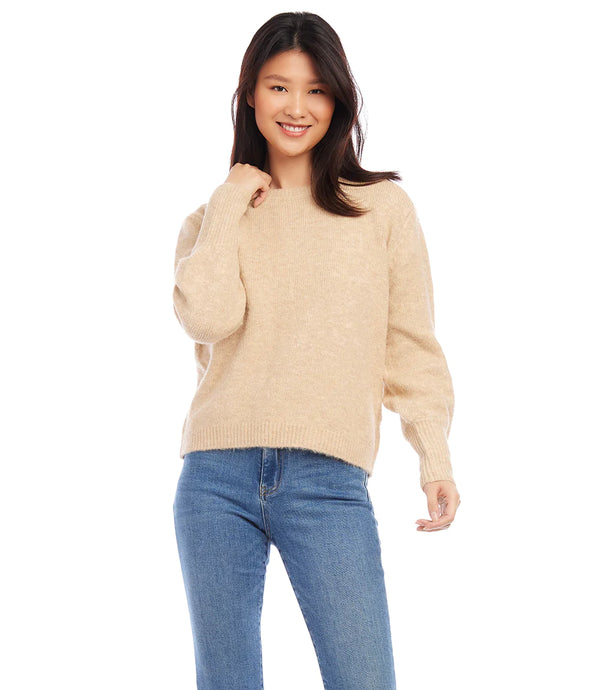 Karen Kane Blouson Sleeve Sweater Oatmeal