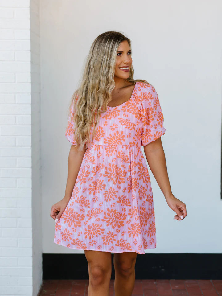 Michelle McDowell Bailey Dress First Blooms Orange – Dan's