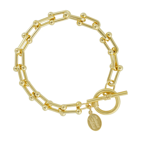 Susan Shaw Jackie Chain Toggle Bracelet Gold