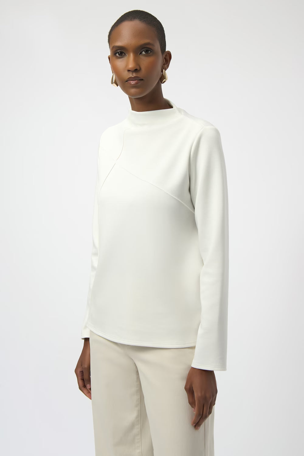 Joseph Ribkoff High Neck Pullover Style 254034 Off White – Dan's