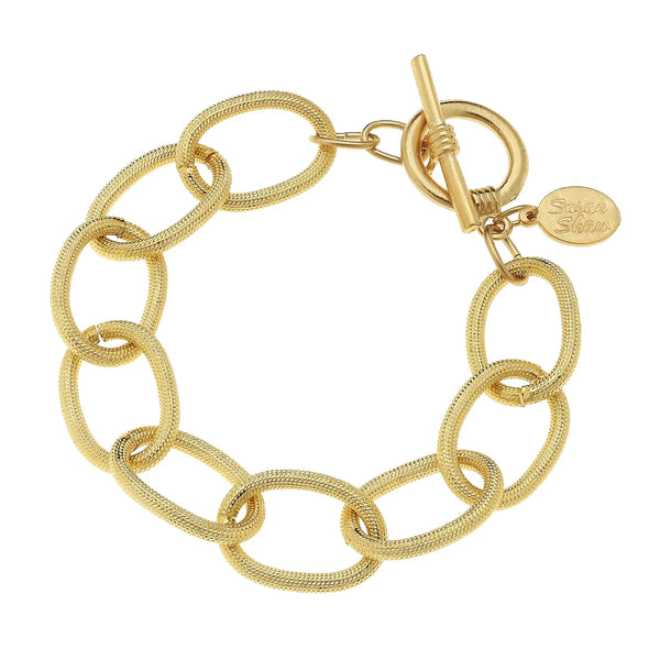 Susan Shaw Loop Chain Bracelet Gold