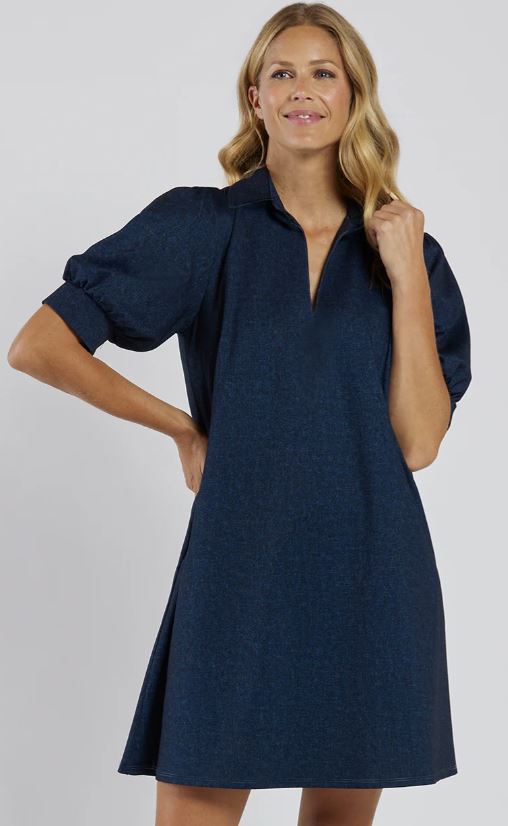 jude connally denim dress Chelsea Dress Jude Denim in Navy Saddle| Jude Connally XXL / Navy Saddle