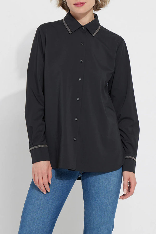 Lysse Stasis Micro Beaded Shirt Black
