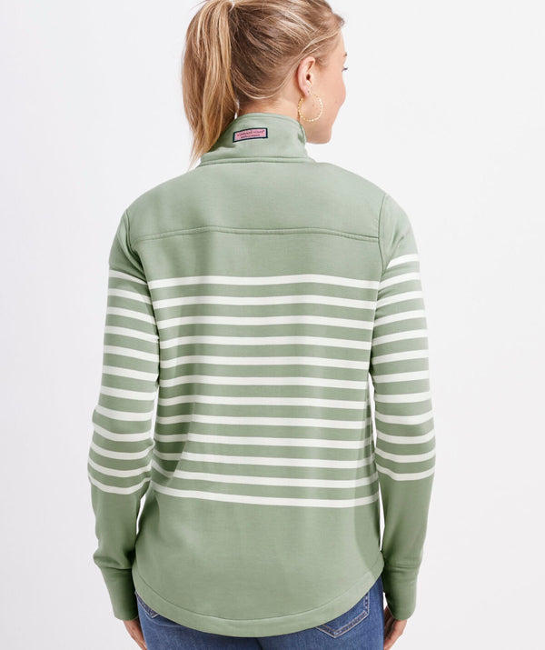 Vineyard Vines Dreamcloth Placed Striped Relaxed Shep Shirt Colombier - Sage Olive