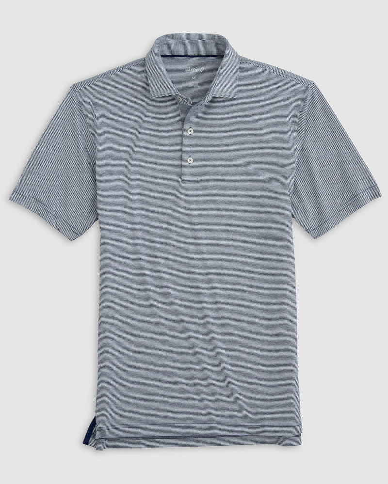 Johnnie O Lyndon Striped Polo Heather Twilight Dan s Southern Prep
