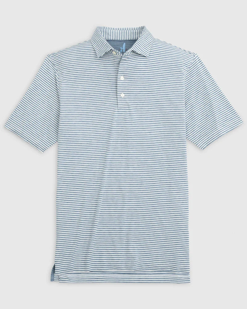 Johnnie O Seymour Striped Polo Lake