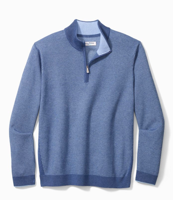 Tommy Bahama Cloud Peak 1/2 Zip in At Sea - Regular Sizes main image 0