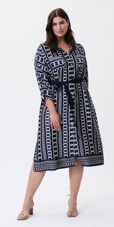 joseph ribkoff shirt dress Joseph Ribkoff Abstract Print Shirt Dress Style 233224 Black/Multi