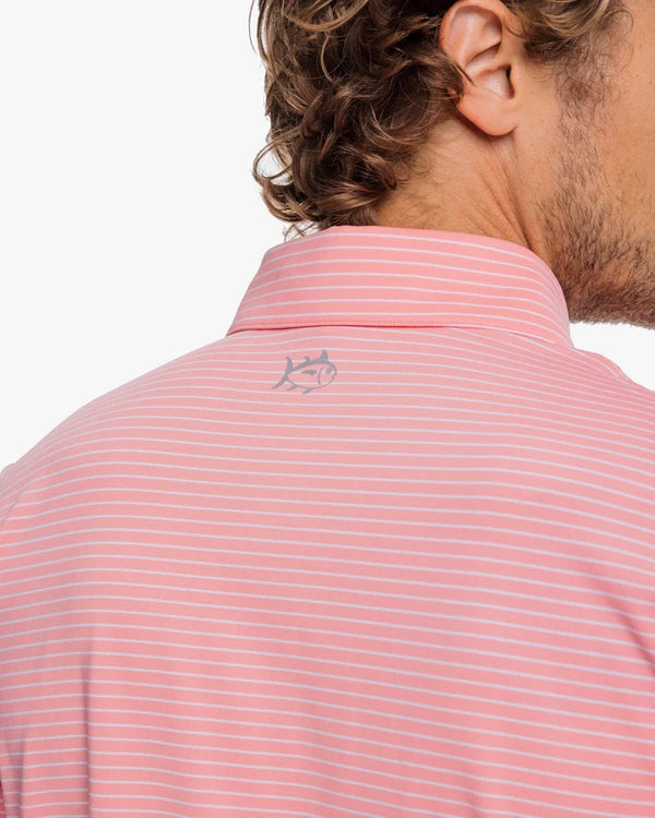 Southern Tide Driver Mayfair Performance Polo Shirt in Flamingo Pink