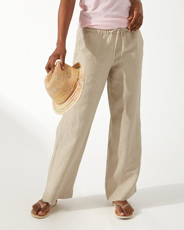 Tommy Bahama Two Palms High-Rise Linen Easy Pants Natural