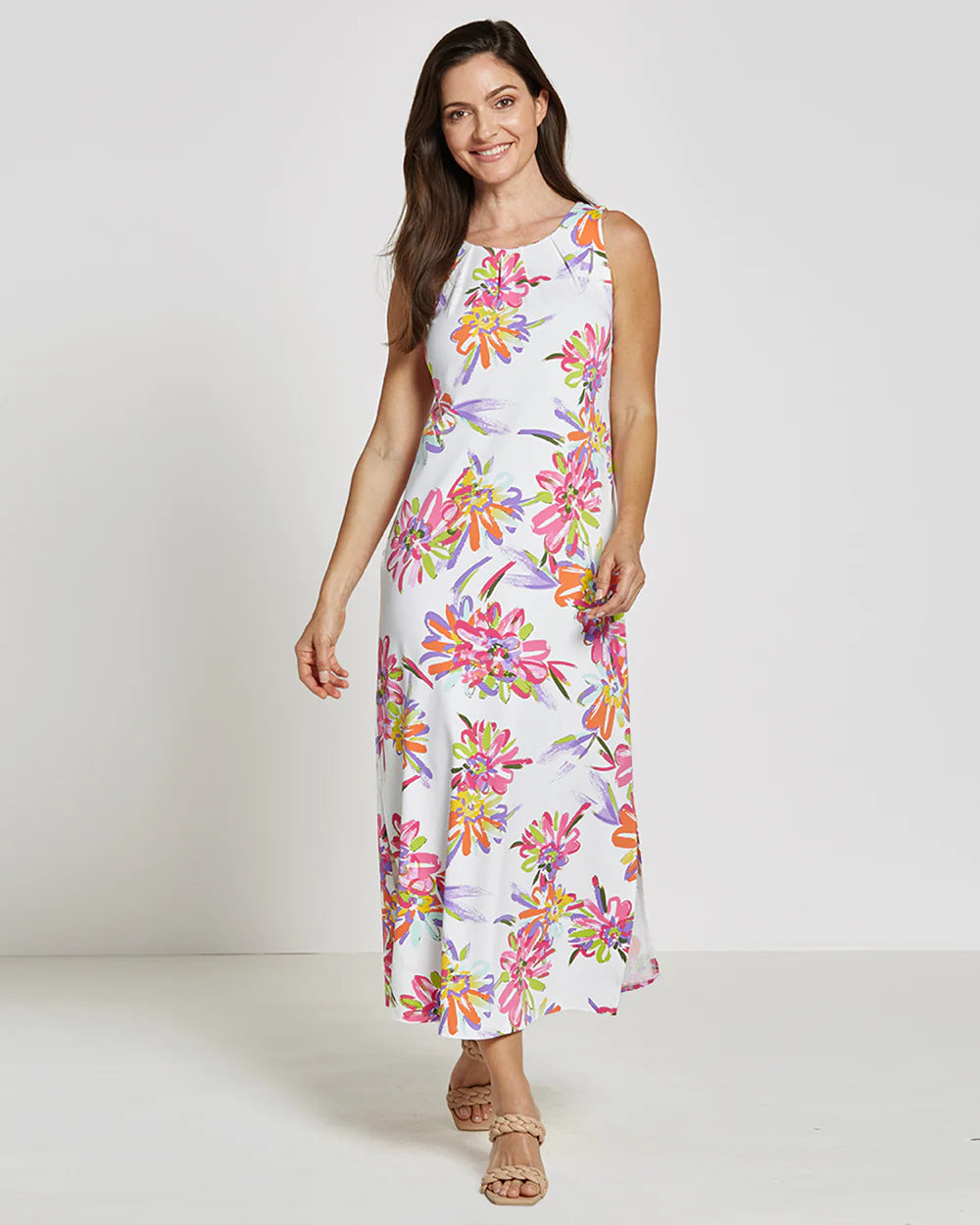 Jude Connally Pam Dress Jude Cloth Impressionist Floral White – Dan's