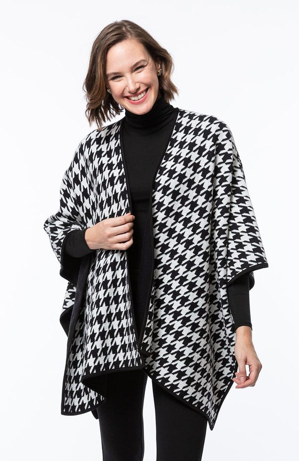Tyler Boe Houndstooth Double Sided Wrap Black