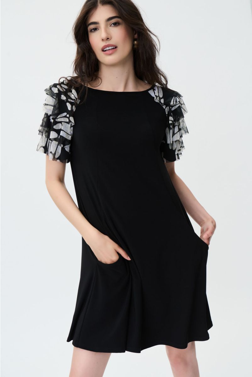 Joseph Ribkoff Beige/Black Dress Style 201471