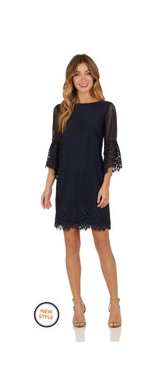 Jude Connally Danielle Dress Spring Lace - Navy Jude Connally Danielle Dress Spring Lace - Navy