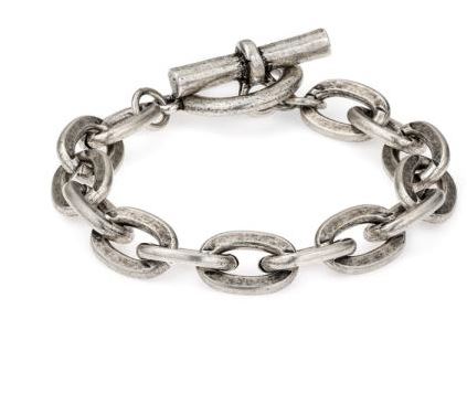 French Kande Silver Lourdes Chain Bracelet With Micro Fleur