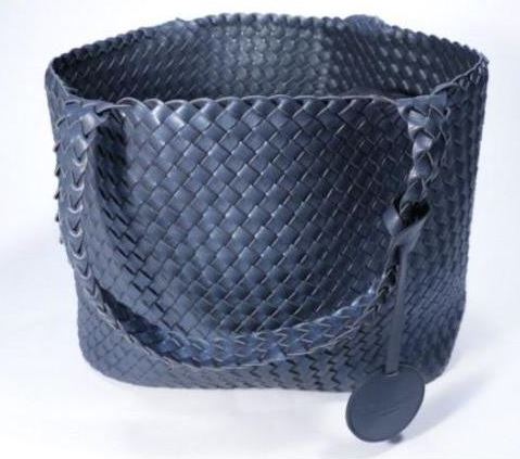 Ilse Jacobsen Reversible Tote Bag Navy/Metallic Blue