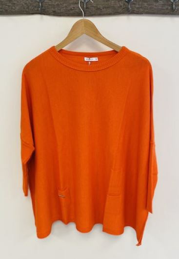 Mersea The Catalina Travel Sweater Bright Orange