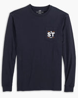 Southern Tide Skipjack Camo Print Long Sleeve T-Shirt True Navy