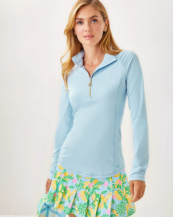 Lilly Pulitzer UPF 50+ Luxletic Justine Half Zip Bluette
