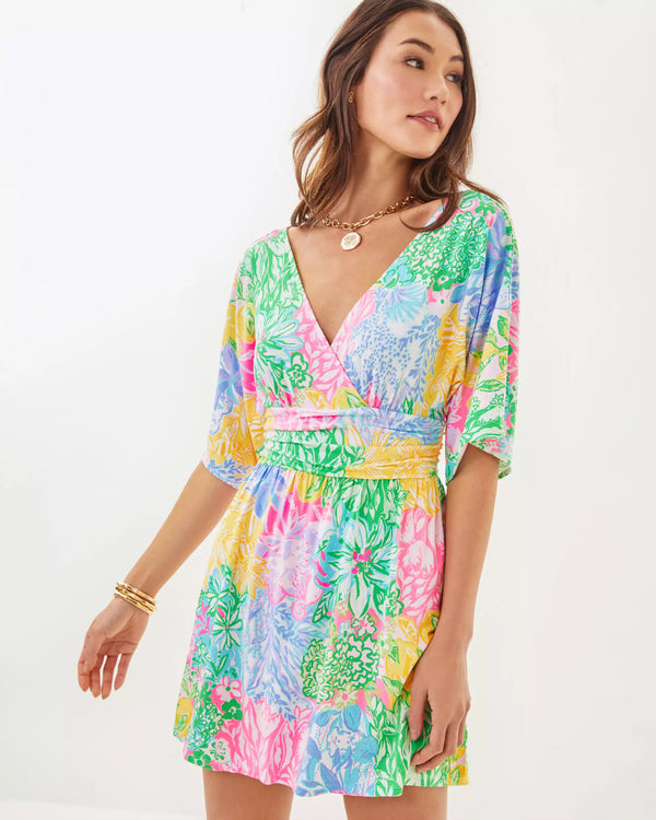 Lilly Pulitzer Parigi Knit Skort Romper Multi Bright Delight Patch