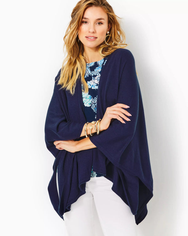 Lilly Pultizer Terri Sweater Wrap True Navy