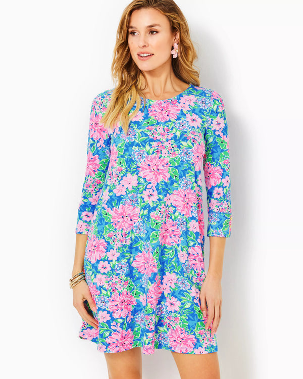 Lilly Pulitzer Solia Chilly Lilly UPF 50+ Dress Multi Spring In Your Step