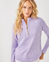 Lilly Pulitzer Luxletic Ashlee Half-Zip Pullover Water Hyacinth  *