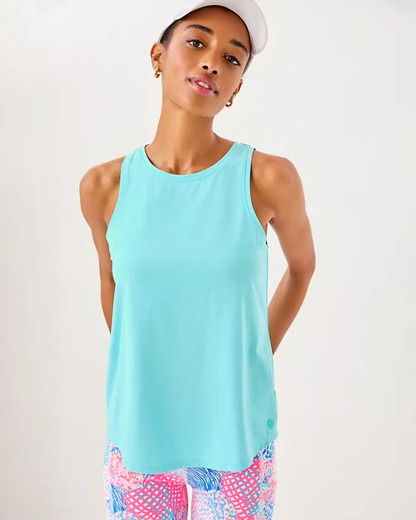 Lilly Pulitzer UPF 50+ Luxletic Westley Active Tank Fresh Water Blue