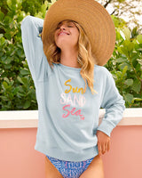 Lilly Pulitzer Ballad Cotton Sweatshirt Bluette