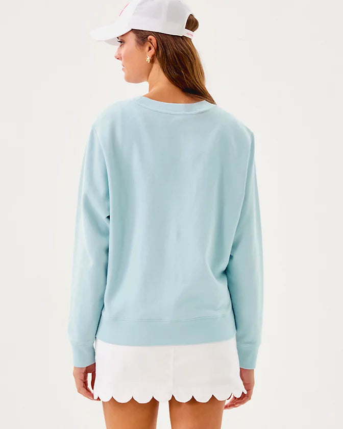 Lilly Pulitzer Ballad Cotton Sweatshirt Bluette