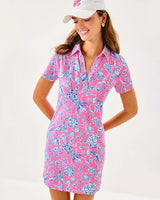 Lilly Pulitzer UPF 50+ Dune Dress Rousseau Pink Barefoot Beachcombers