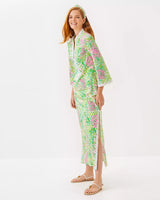 Lilly Pulitzer Shealyn 3/4 Sleeve Dress Fauna Green Lime Feeling Good