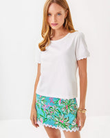Lilly Pulitzer Clairmont Trimmed Knit Top Resort White