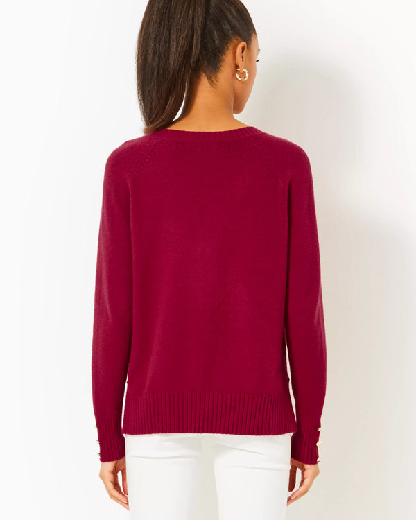 Lilly Pulitzer Kaycee Sweater Malbec Red  *