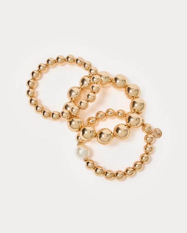 Lilly Pulitzer Tidepool Treasures Bracelet Set Metallic Gold
