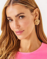 Lilly Pulitzer Tidepool Treasures Earrings Gold Metallic