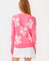 Lilly Pulitzer Tensley Sweater Rousseau Pink In Bloom Flower Jacquard