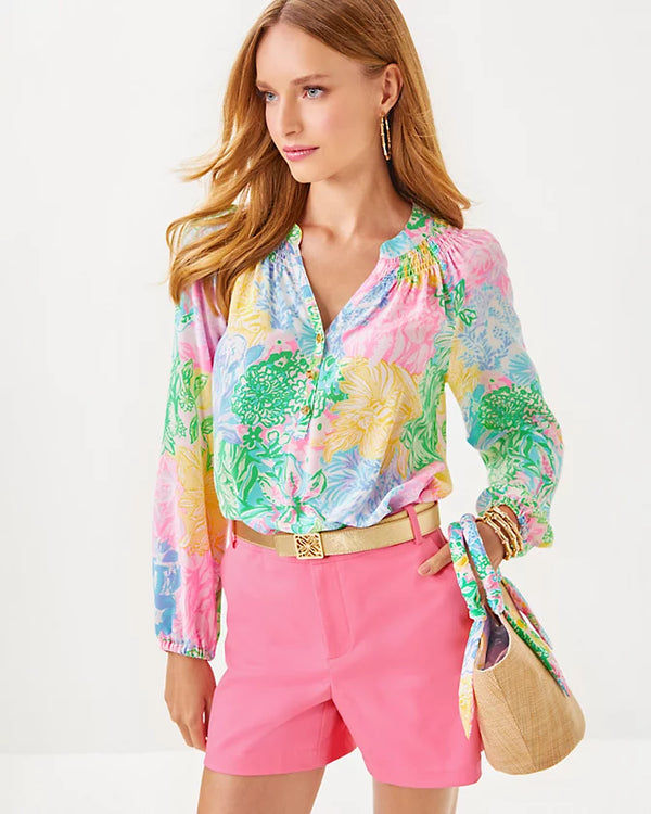 Lilly Pulitzer Gretchen 7" High Rise Short Rousseau Pink